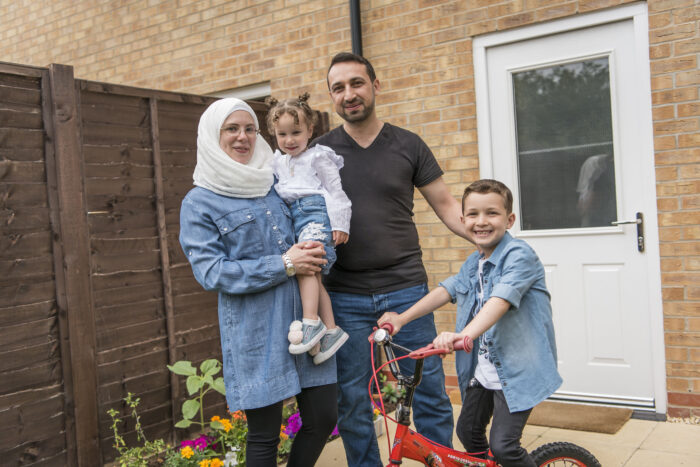 Refugee family