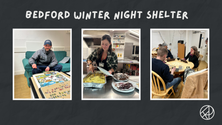 volunteers and guests at our Winter Night Shelter